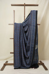 Blue Modal Silk Saree - SRBMSS636