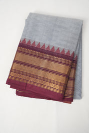 Grey Kanchi Cotton Saree - SRGKCS1055