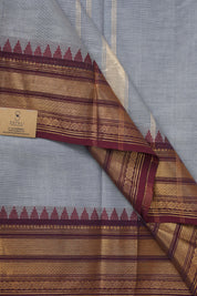 Grey Kanchi Cotton Saree - SRGKCS1055