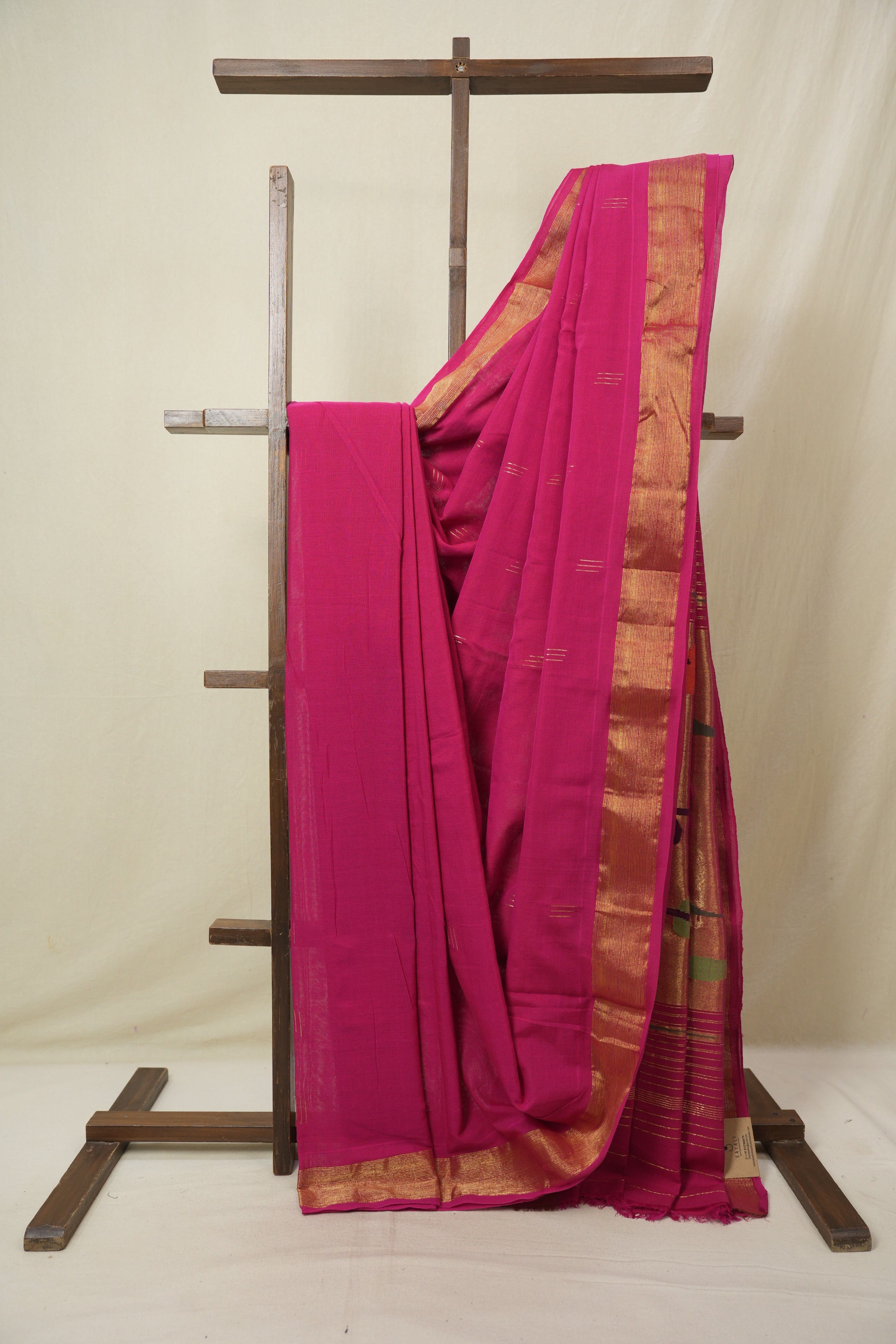 Pink Cotton Paithani Saree - SRPCPS743