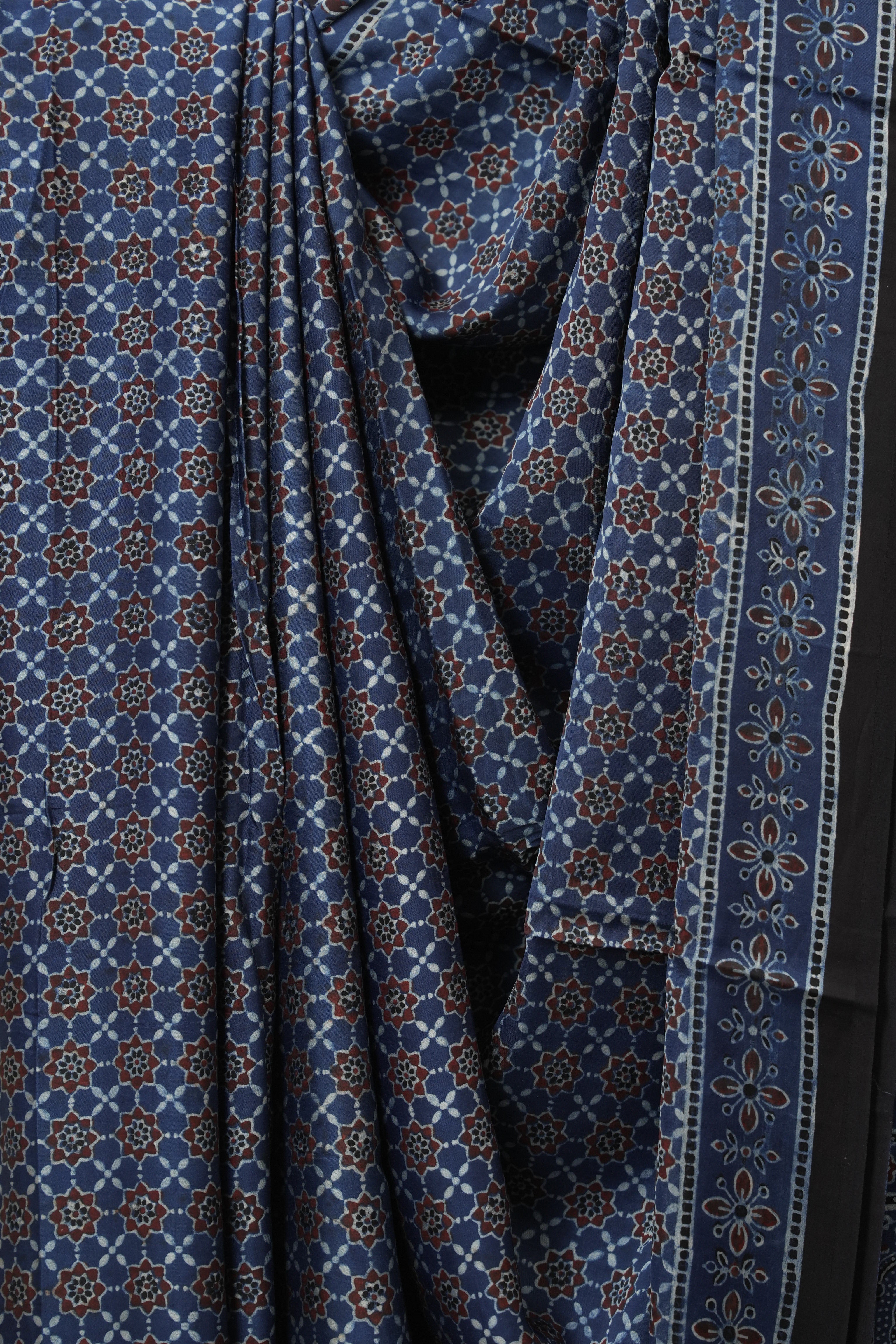Blue Modal Silk Saree - SRBMSS636