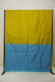 Olive Green Soft Silk Saree - SROGSSS359