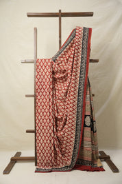 Maroon HBP Cotton Saree (DEFECT) - SRMCS84-PI