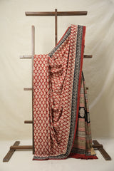 Maroon HBP Cotton Saree (DEFECT) - SRMCS84-PI