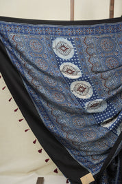 Blue Modal Silk Saree - SRBMSS636