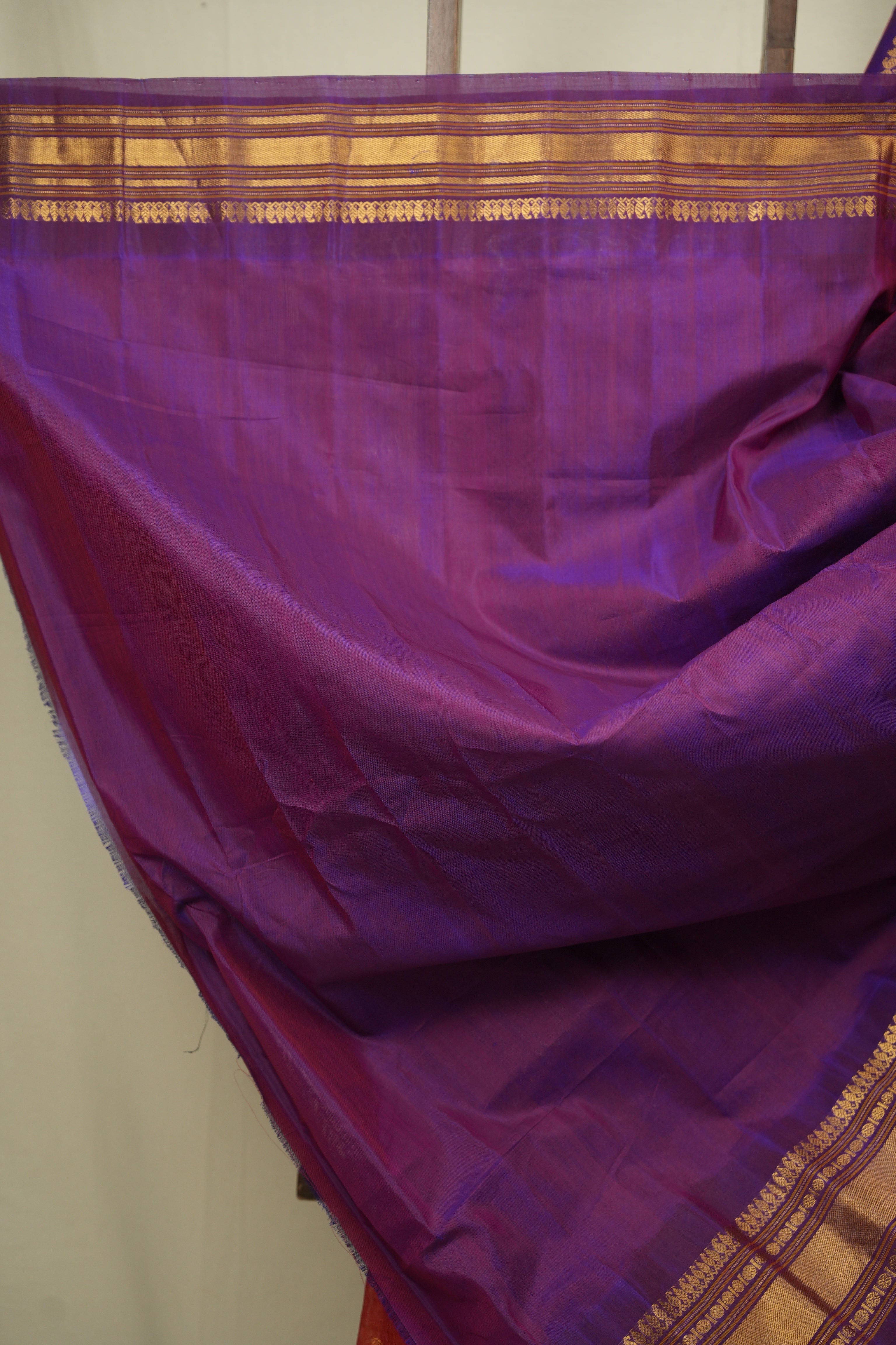 Red Gadwal Cotton Silk Saree - SRRGCSS208