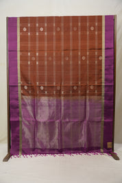 Brown Soft Silk Saree - SRBSSS397