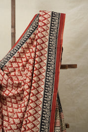 Maroon HBP Cotton Saree (DEFECT) - SRMCS84-PI