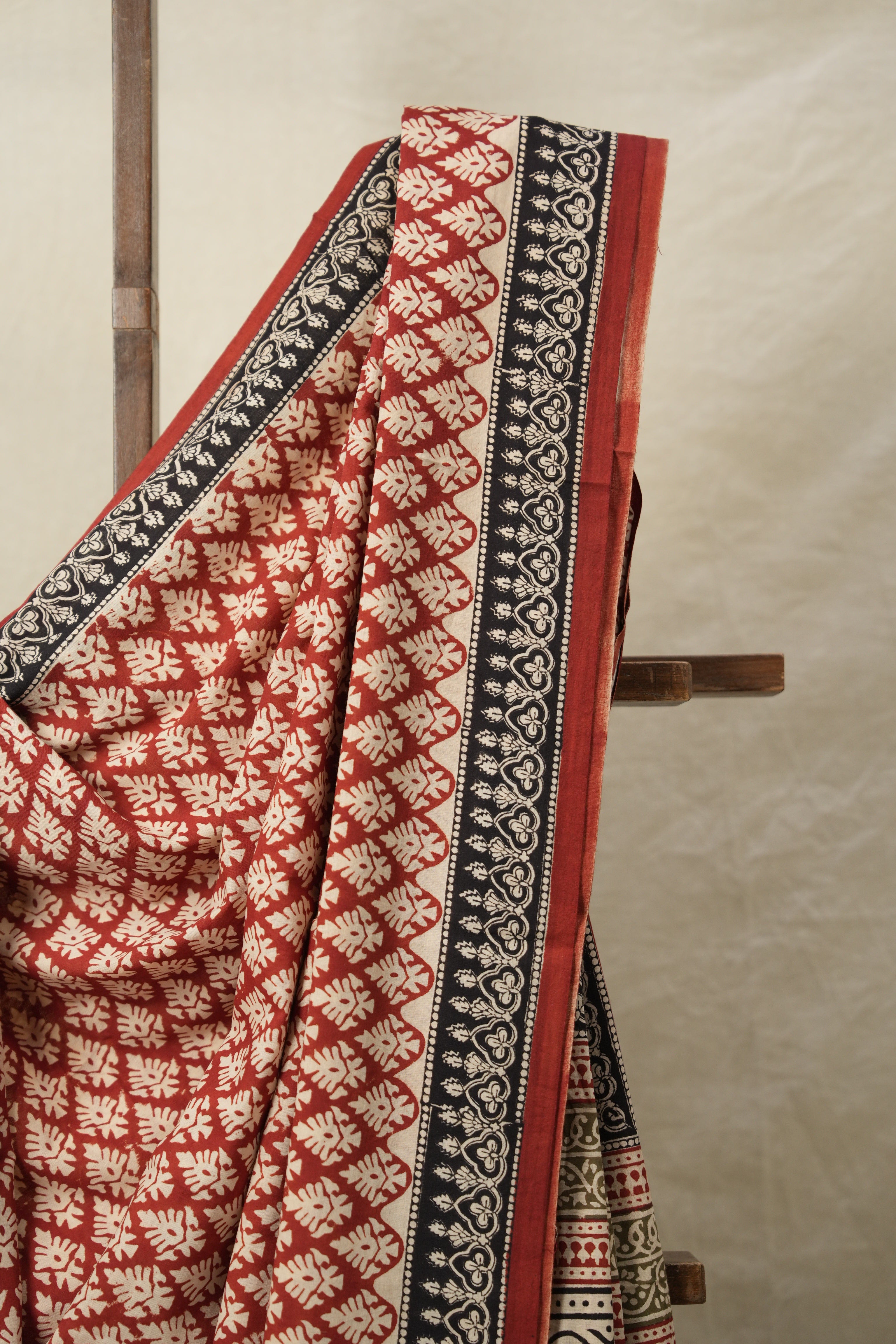 Maroon HBP Cotton Saree (DEFECT) - SRMCS84-PI