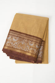 Light Brown Kanchi Cotton Saree - SRLBKCS1058
