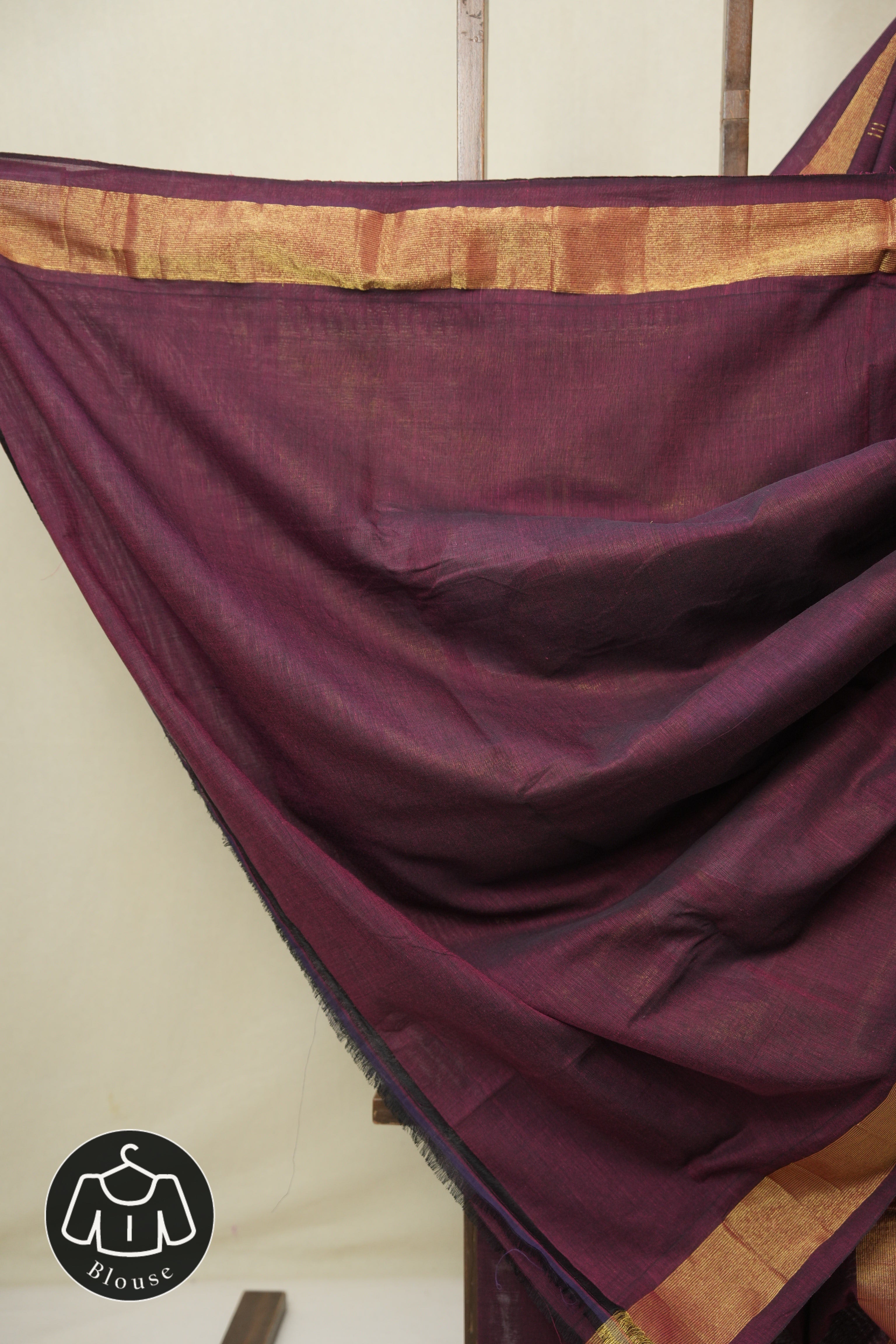 Maroon Cotton Paithani Saree - SRMCPS739