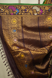 Mustard Yellow Gadwal Silk Saree - SRMYGSS665