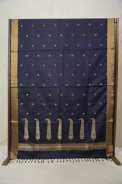 Navy Blue Soft Silk Saree - SRNBSSS398