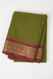 Moss Green Kanchi Cotton Saree - SRMGKCS1063