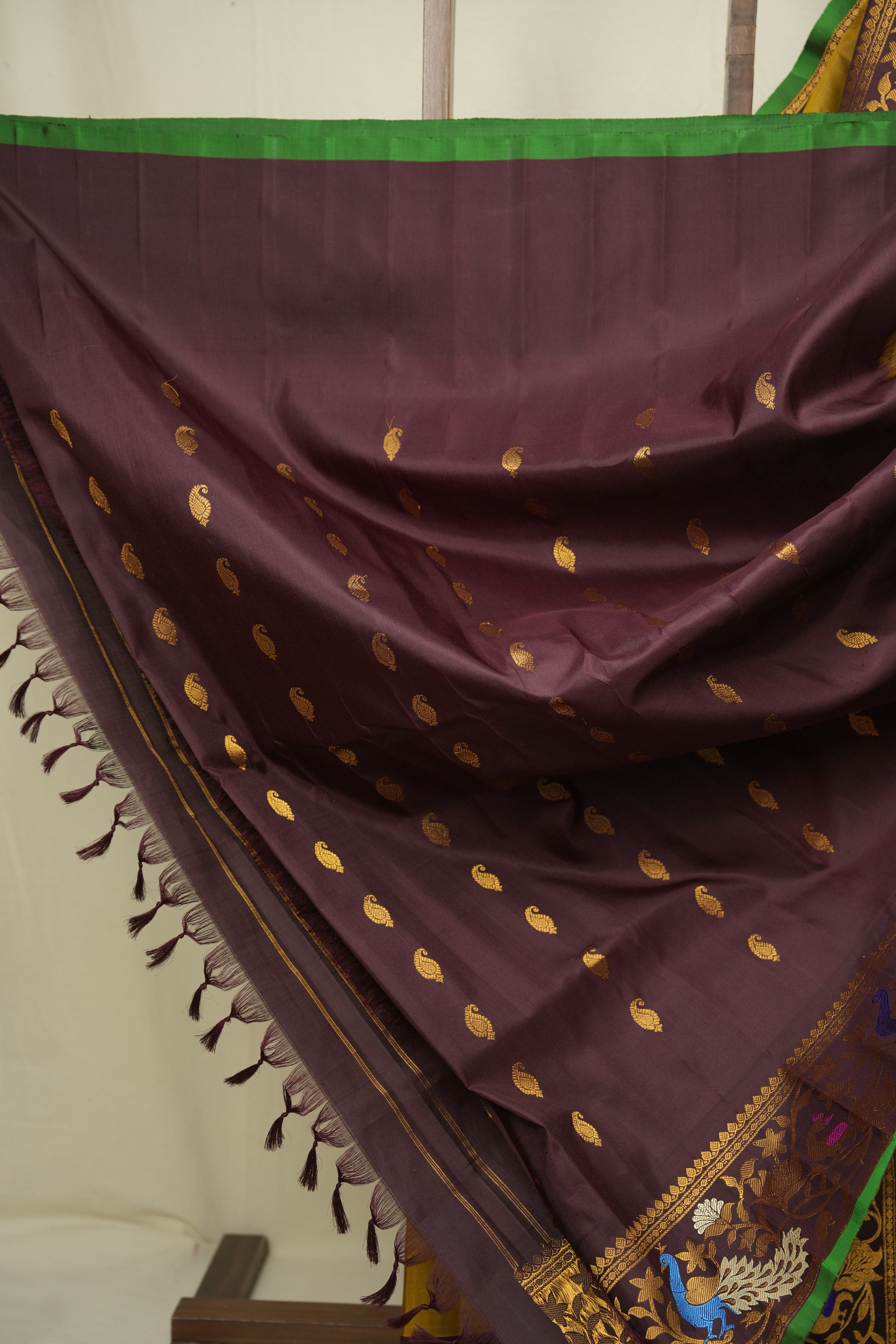 Mustard Yellow Gadwal Silk Saree - SRMYGSS665