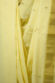 Yellow Cotton Paithani Saree - SRYCPS736