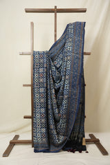 Blue Modal Silk Saree - SRBMSS638