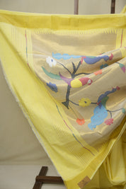 Yellow Cotton Paithani Saree - SRYCPS736