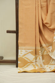Orange Pochampalli Cotton Ikat Saree - SROPCIS749
