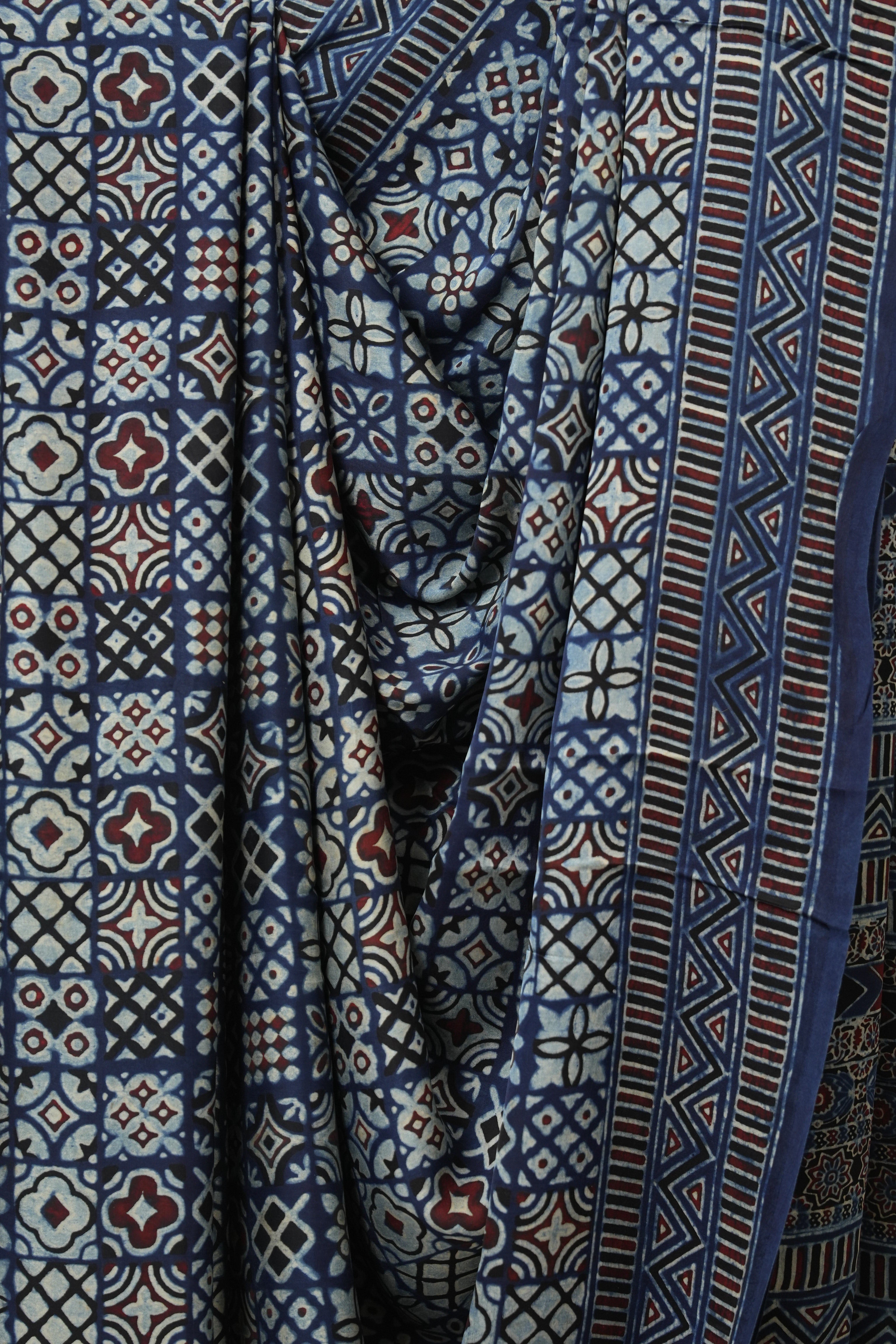 Blue Modal Silk Saree - SRBMSS638