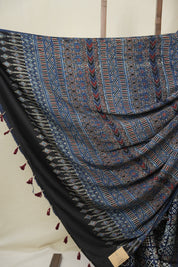Blue Modal Silk Saree - SRBMSS638