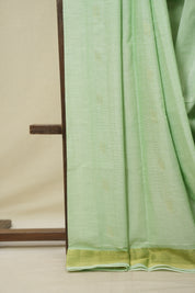 Mint Green Cotton Paithani Saree - SRMGCPS738