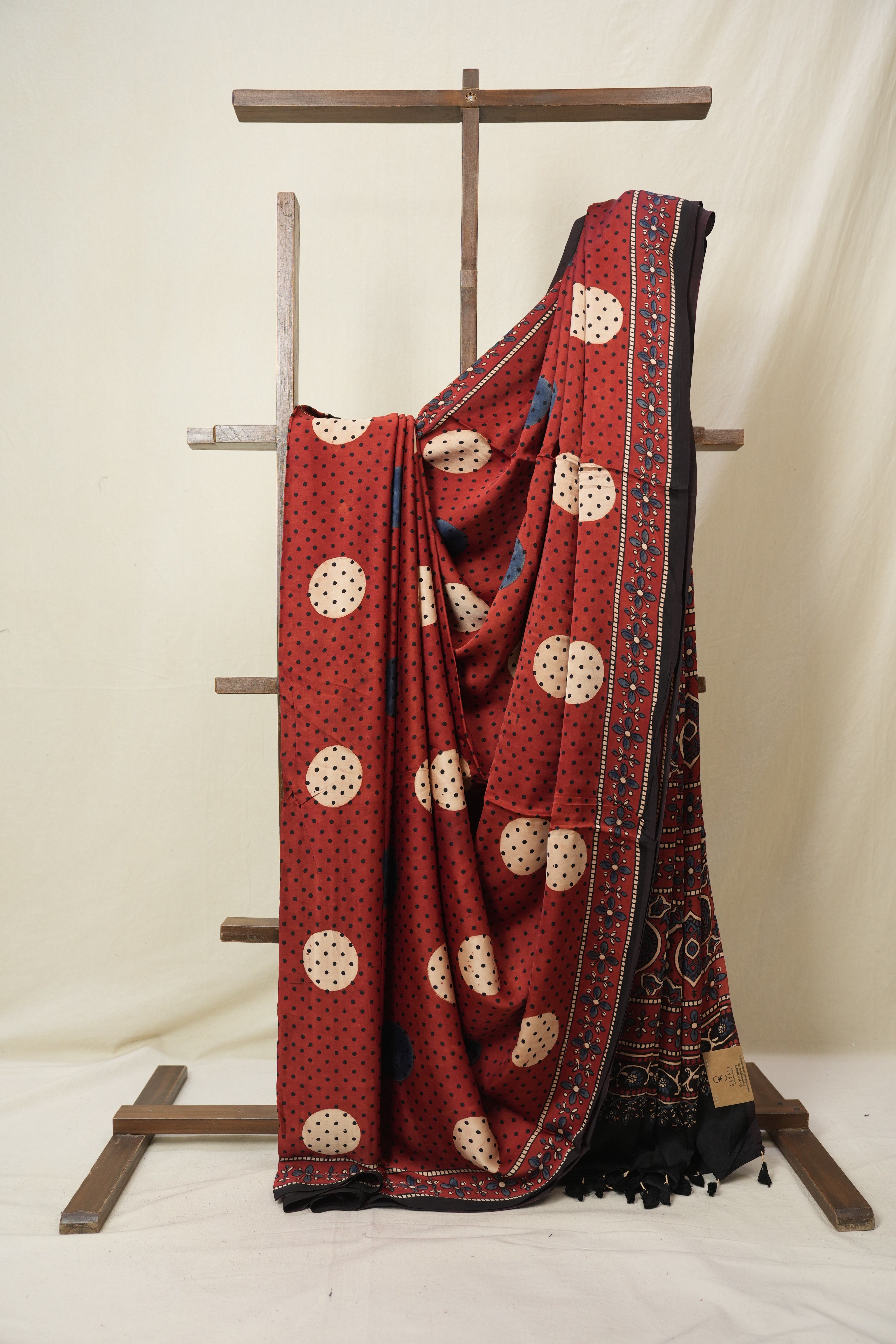Maroon Modal Silk Saree - SRMMSS640