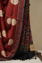 Maroon Modal Silk Saree - SRMMSS640