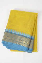 Lemon Yellow Kanchi Cotton Saree - SRLYKCS1064