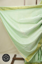 Mint Green Cotton Paithani Saree - SRMGCPS738