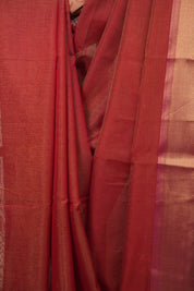 Red Maheshwari Tissue Saree - SRRMTS770