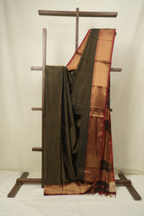 Green Maheshwari Tissue Saree - SRGMTS768