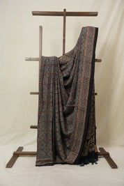 Blue Black HBP Modal Silk Saree - SRBBMSS597