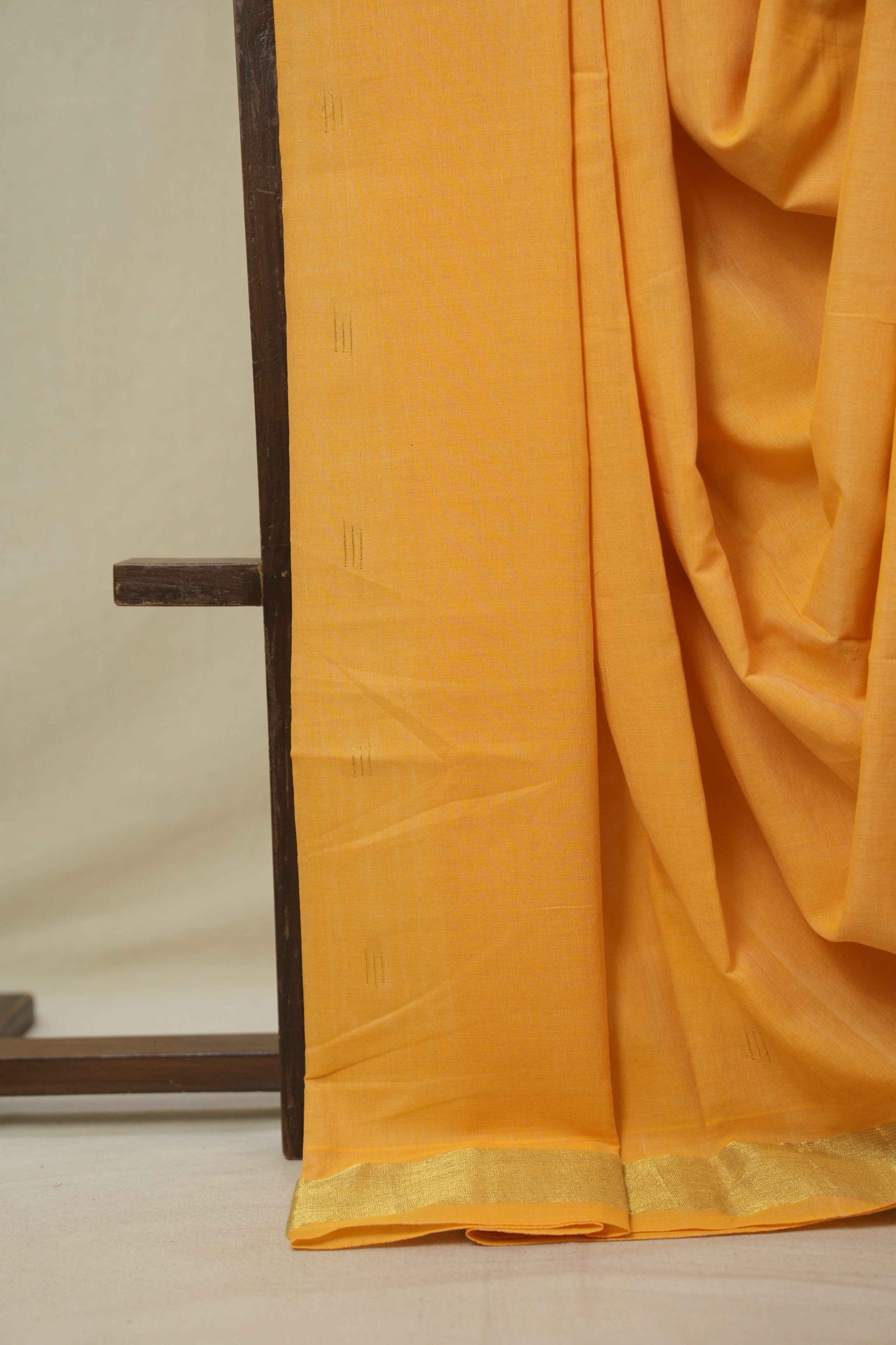 Mango Yellow Cotton Paithani Saree - SRMYCPS740