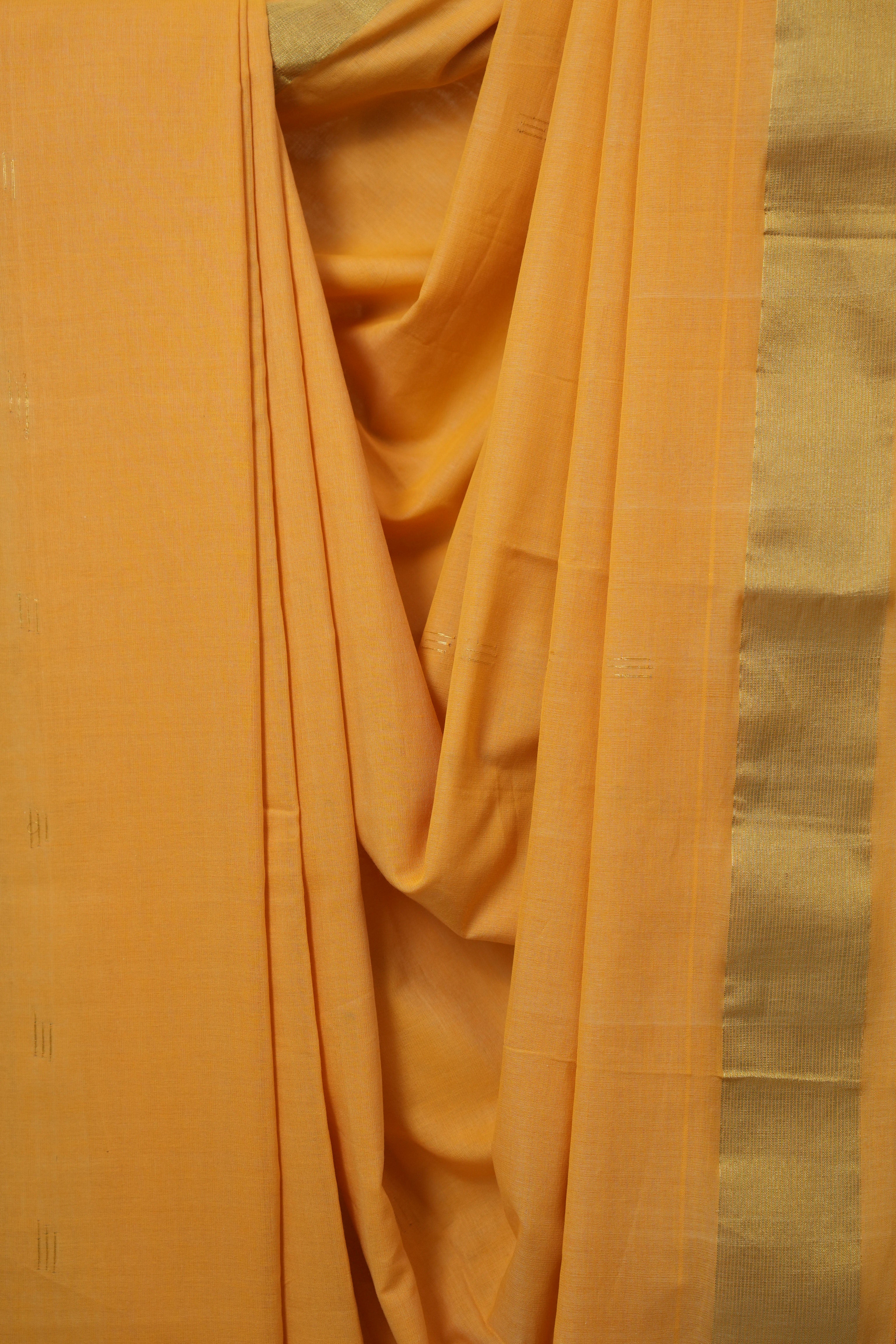 Mango Yellow Cotton Paithani Saree - SRMYCPS740