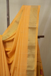 Mango Yellow Cotton Paithani Saree - SRMYCPS740
