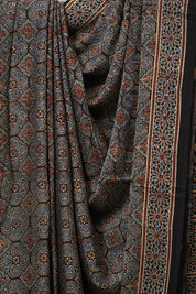 Blue Black HBP Modal Silk Saree - SRBBMSS597