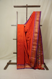 Orange Silk Paithani Saree - SROSPS778