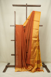Rust Maheshwari Tissue Saree - SRRMTS772