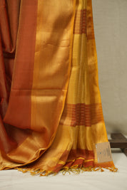 Rust Maheshwari Tissue Saree - SRRMTS772
