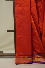 Orange Silk Paithani Saree - SROSPS778