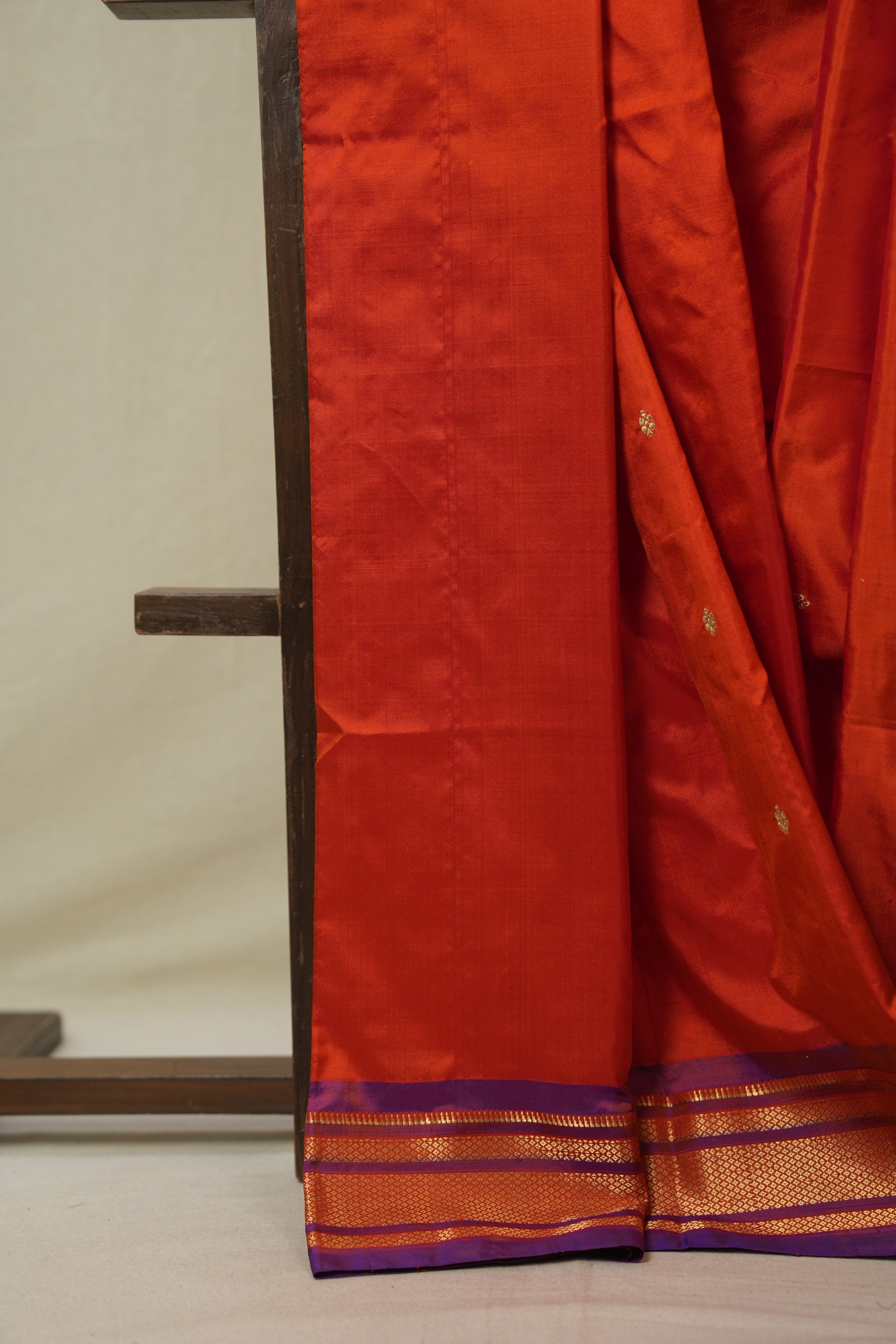 Orange Silk Paithani Saree - SROSPS778