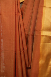 Rust Maheshwari Tissue Saree - SRRMTS772