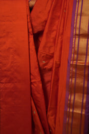 Orange Silk Paithani Saree - SROSPS778