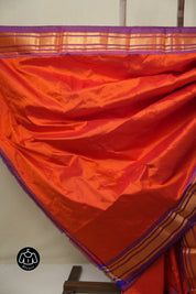 Orange Silk Paithani Saree - SROSPS778