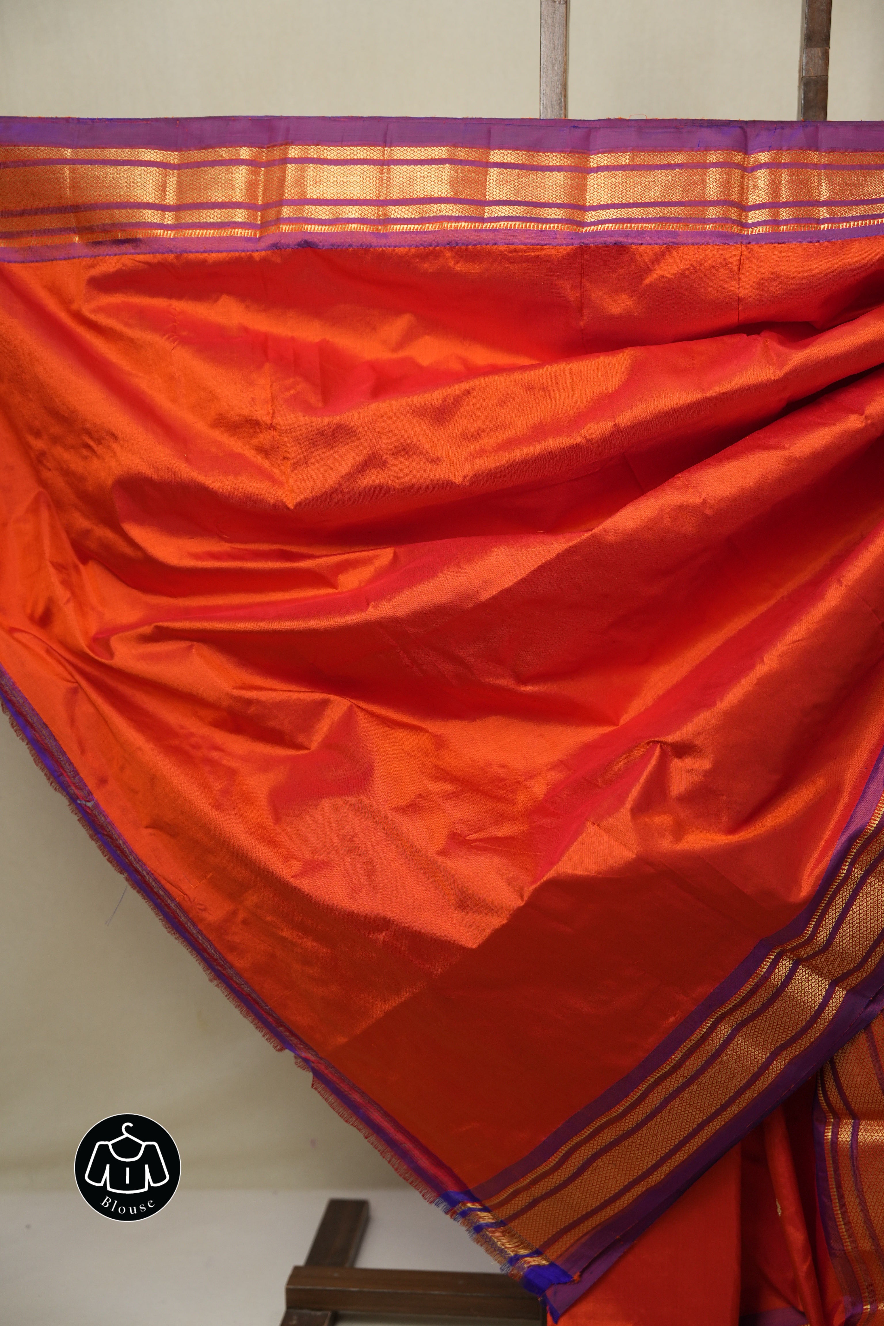 Orange Silk Paithani Saree - SROSPS778