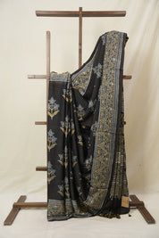 Black HBP Modal Silk Saree - SRBMSS600