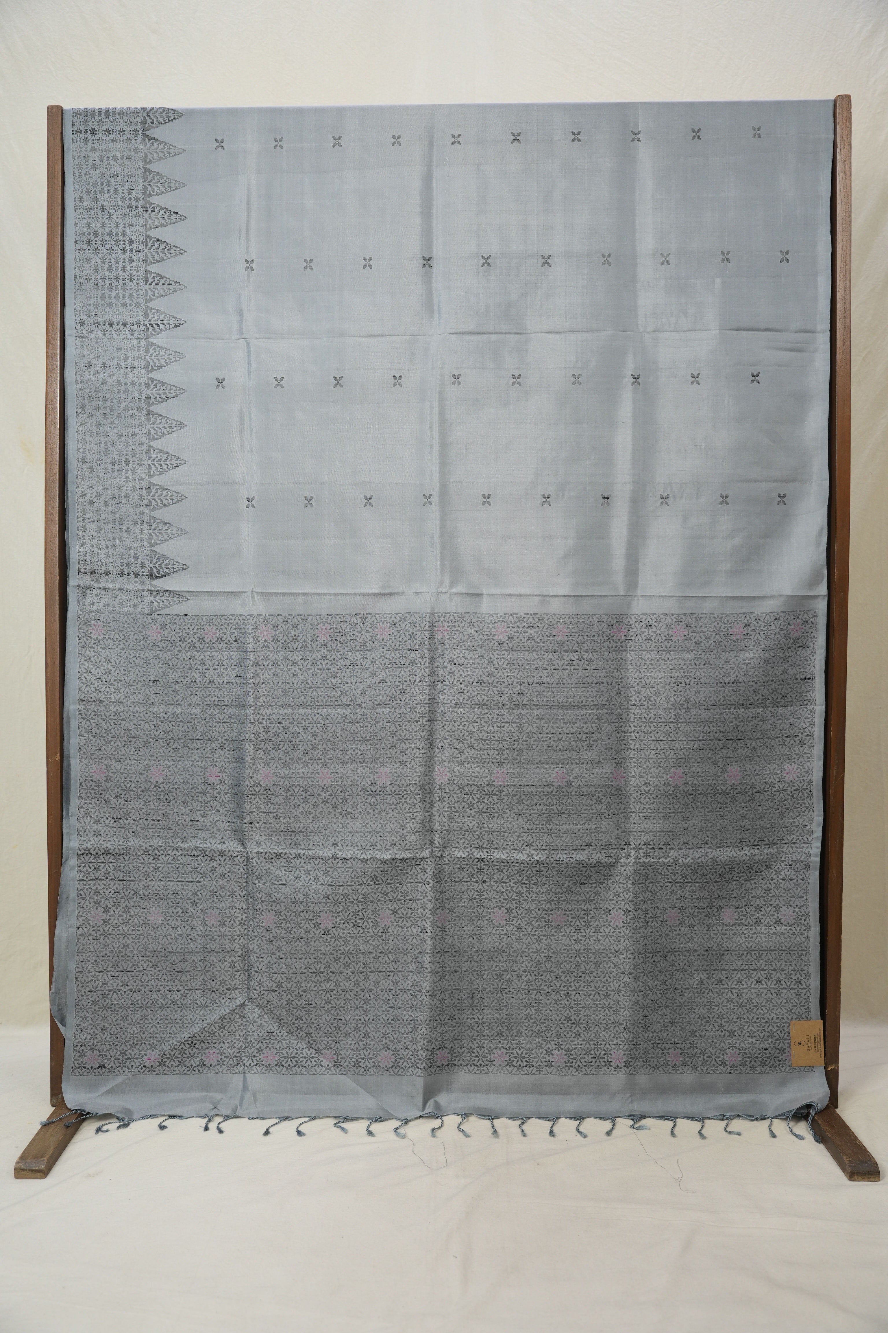 Grey Soft Silk Saree - SRGSSS281