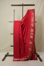 Red Silk Paithani Saree - SRRSPS780