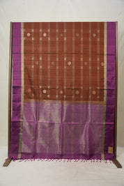 Brown Soft Silk Saree - SRBSSS368